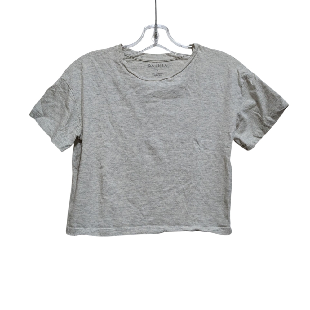 Isa & Ella Organic Cotton Cream Crop Top Small